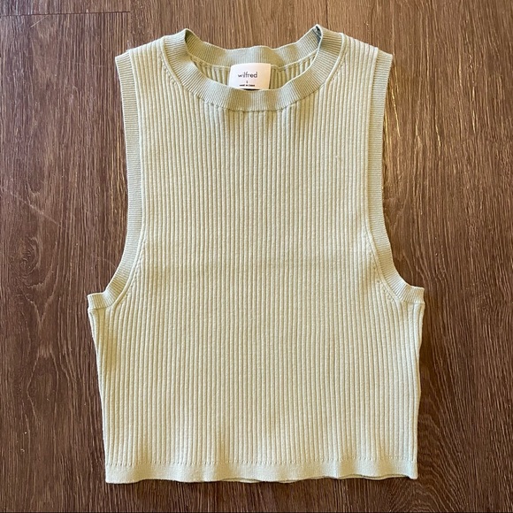 Wilfred | RESO Crop Knit Crew Neck Tank - Picture 6 of 7